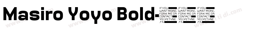Masiro Yoyo Bold字体转换